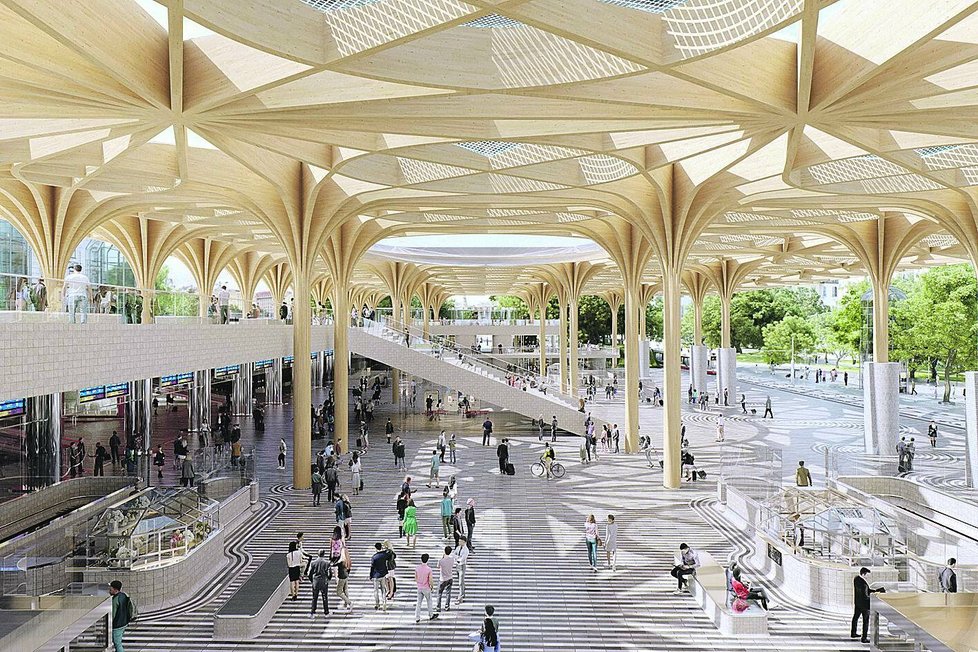 Dánské studio Henning Larsen Architects v soutěžním dialogu na úpravy území hlavního nádraží v Praze zvítězilo se svým návrhem Šťastný Hlavák.