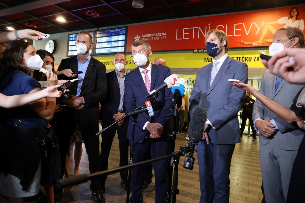 Otevření očkovacího centra na Hlavním nádraží (12.7.2021)