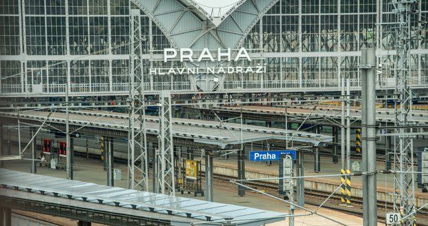 Hlavní nádraží v Praze.