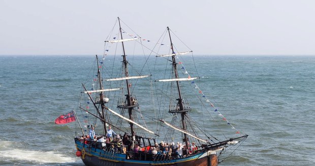 Replika legendární lodi HMS Endeavour