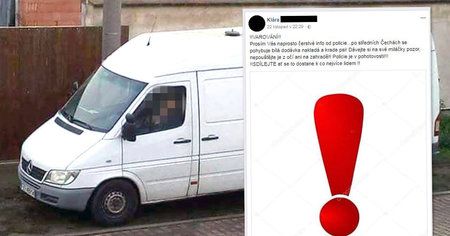 Po Facebooku se šíří nebezpečný hoax: Polská dodávka psy nekrade, tvrdí policie.