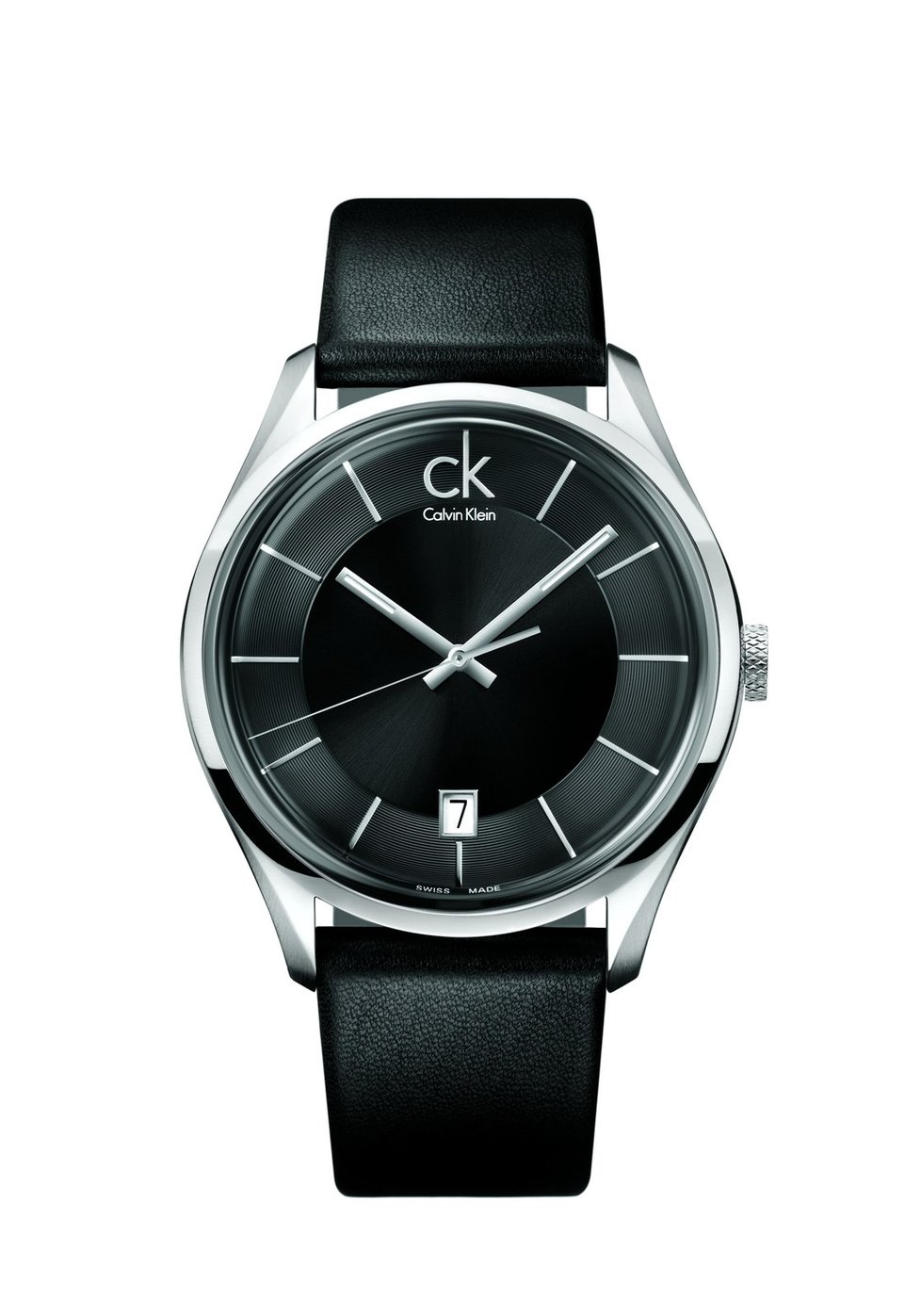 Klasické černé hodinky Calvin Klein, 6030,- Kč