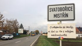 Varování obce ve Svatobořicích-Mistříně je dostatečně výmluvné...