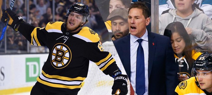 Útočník Bostonu Bruins David Pastrňák naštval kouče Bruce Cassidyho a musel na kobereček!