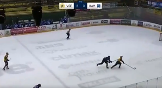 Šílené záběry z juniorské ligy: Havířovský hráč vzal soka po hlavě hokejkou!