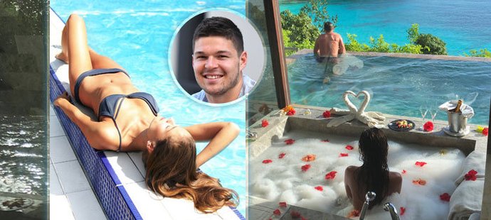 Hokejista Tomáš Hertl vzal svoji lásku Anetu na Seychely. Nouze nebyla o romantiku ani o nahotinku v bazénu!