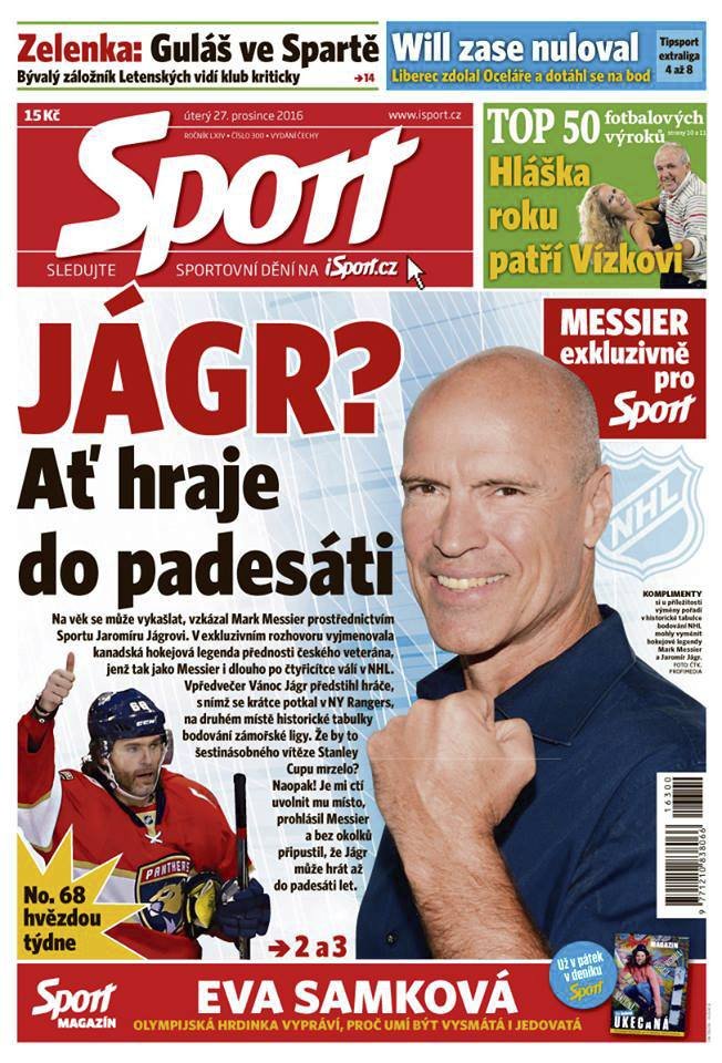 Mark Messier poskytl deníku Sport exkluzivní rozhovor