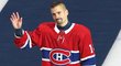 Tomáš Plekanec zdraví fanoušky Montrealu po jubilejním zápasu v NHL