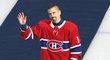 Tomáš Plekanec zdraví fanoušky Montrealu po jubilejním zápasu v NHL