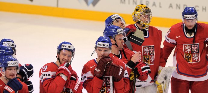 Na tvářích českých hokejistů byla po vysokém vítězství nad Norskem znát spokojenost