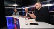 Studio MS na iSport.cz při zápase se Slovenskem: moderátor Tomáš Zetek, trenér Marek Sýkora a redaktor Sportu Miroslav Horák.