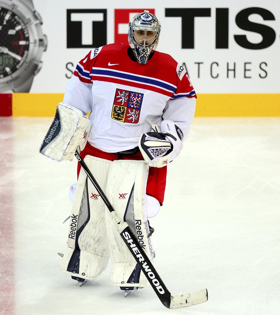 Brankář Ondřej Pavelec