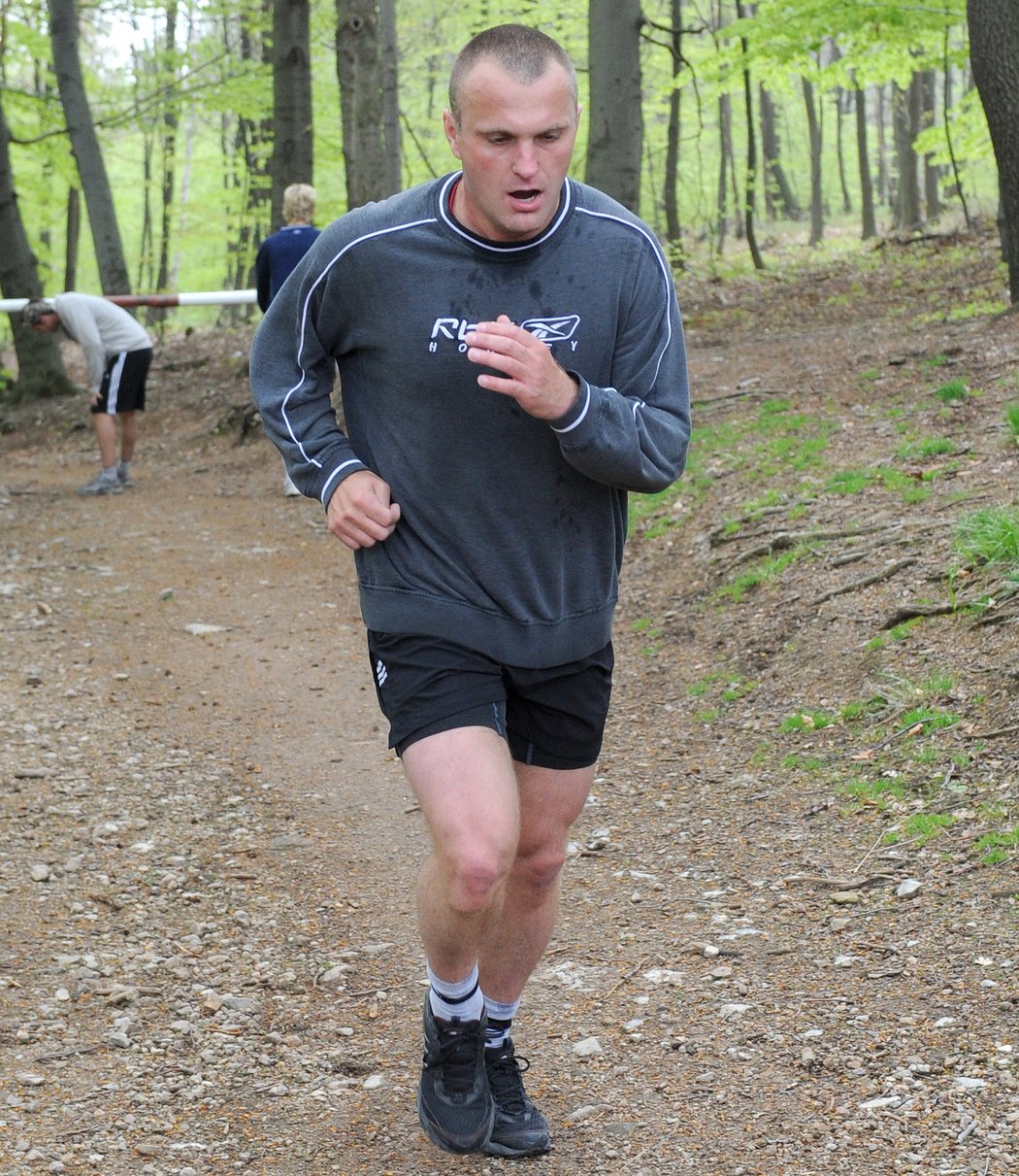 2008. Robert Reichel při tréninku.