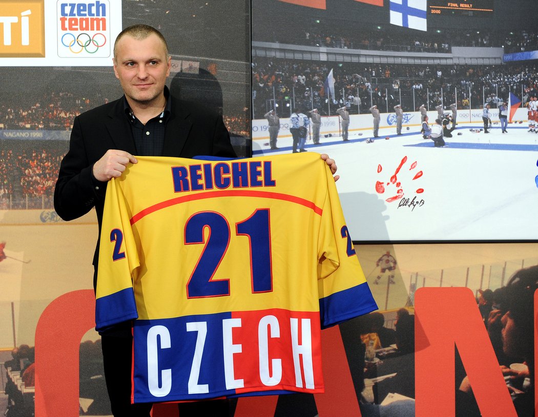 2013. Robert Reichel při oslavách 15 let od olympijského zlata v Naganu.