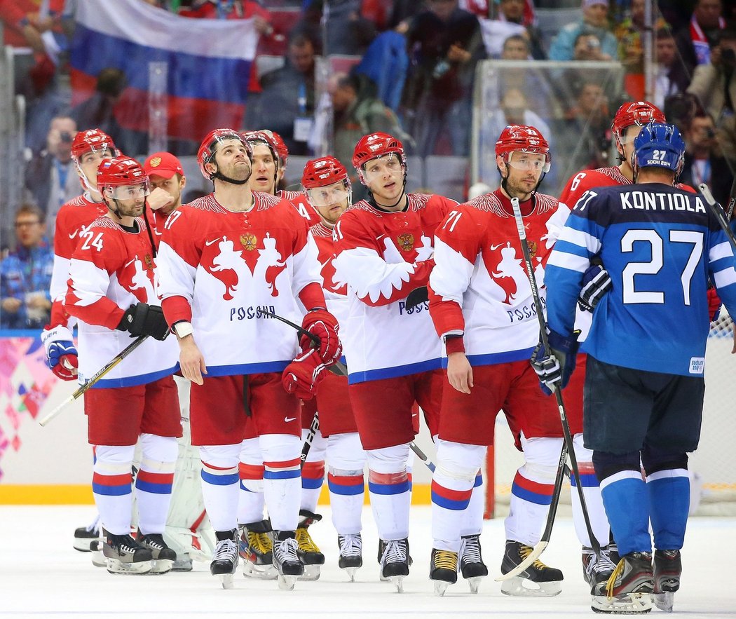 Nejvyšší ambice na olympiádě v Soči ruští hokejisté nenaplnili