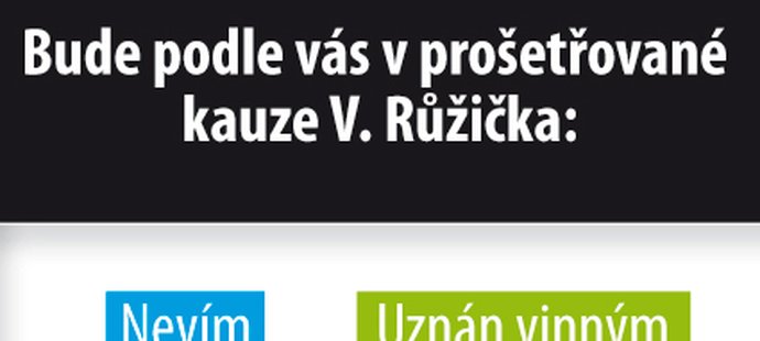 Bude Růžička uznán vinným či nevinným?