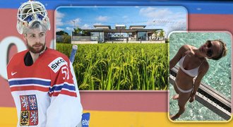 Hokejový gólman Salák si nechal postavit dům na Bali: Chalupa v rejži k pronájmu!