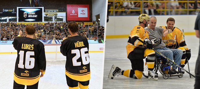 Legendy Viktor Hübl (43) a František Lukeš (39) udělali oficiální tečku za svou kariérou v litvínovském dresu.