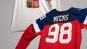 Obě barevné varianty dresů českých hokejistů pro olympijský turnaj