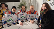 Eliáš, Hejduk a Hašek při autogramiádě před exhibicí Eliáš, Hejduk a Hašek při autogramiádě před exhibicí
