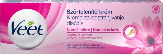 Veet depilační krém, 90 Kč, koupíte v síti drogerií