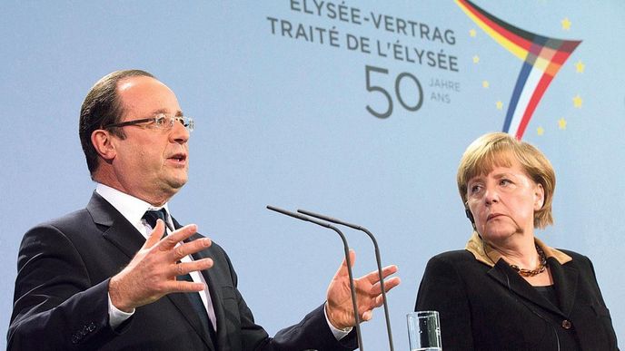 Hollande a Merkelová