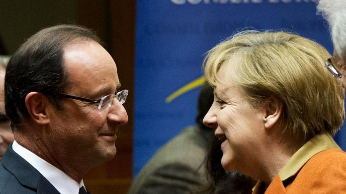 Hollande, Merkelová