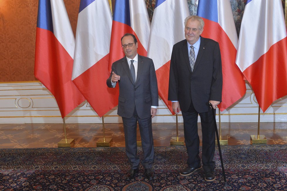 Prezidenti Francois Hollande a Miloš Zeman