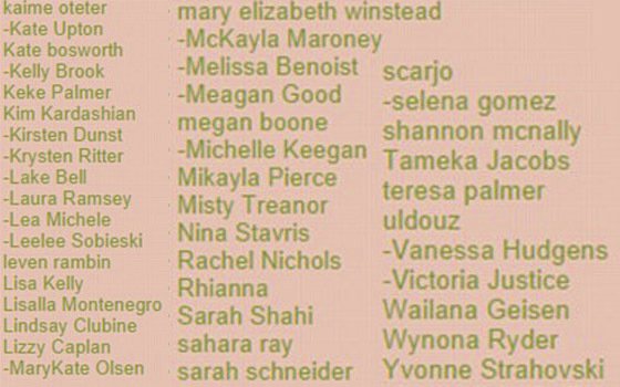 Tohle jsou jména všech hollywoodských celebrit, jejichž účty byly vykradeny