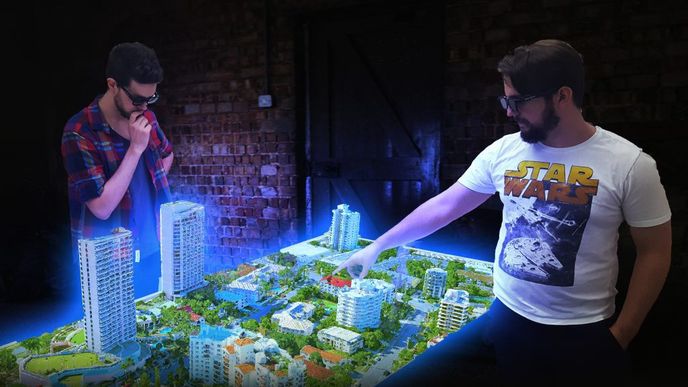 Stůl s technologií virtuálního hologramu