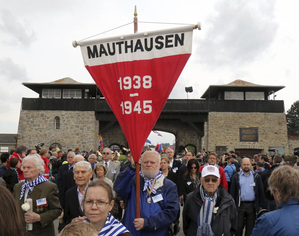 Oslava sedmdesátého výročí konce války a osvobození v Mauthausenu.