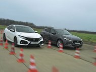 Honda Civic 1.5 VTEC Turbo vs. Mazda 3 2.0 Skyactiv-G165