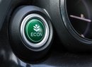 Zeleným symbolem se aktivuje režim Eco s mírnějším nastavením plynového pedálu.
