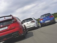 Honda Civic Type R vs. Volkswagen Golf R vs. BMW M135i	