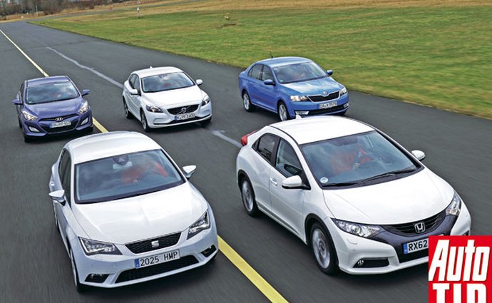 Srovnávací test: Honda Civic vs. Hyundai i30 vs. Seat Leon vs. Škoda Rapid vs. Volvo V40