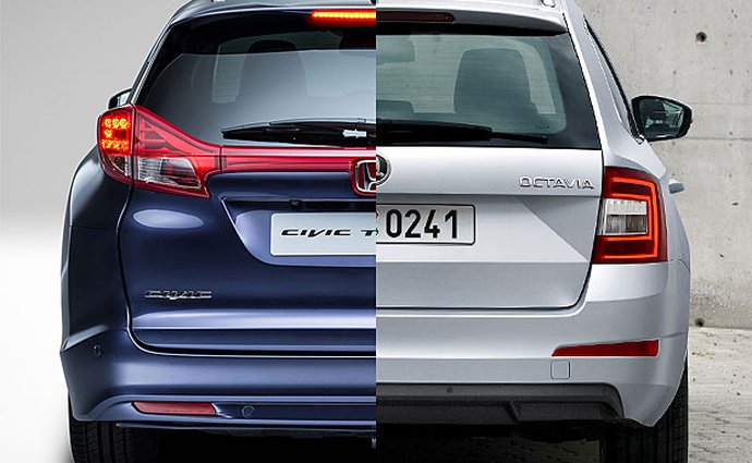 Designový duel: Honda Civic Tourer vs. Škoda Octavia Combi