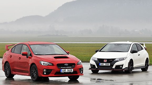 TEST Honda Civic Type R vs. Subaru WRX STI – Souboj křídel