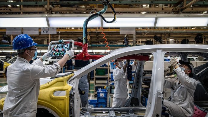 Továrna automobilky Honda v čínském Wuchanu, ilustrační foto
