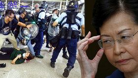 Správkyně Hongkongu Lamová to schytala kvůli protestům, lidé odmítají násilí policie.