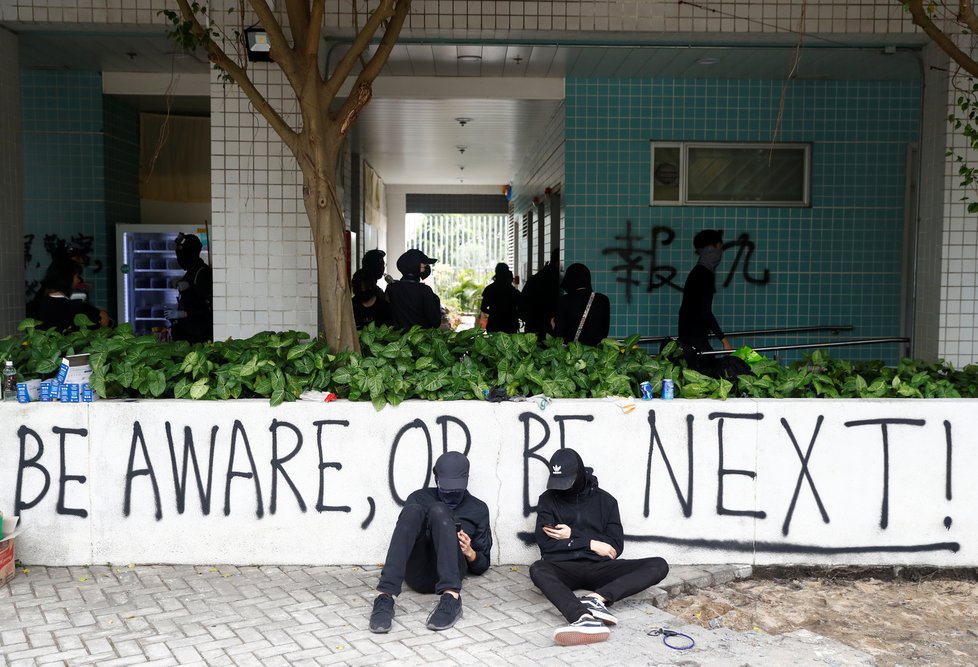 Další vlna demonstrací v Hongkongu (12. 11. 2019)