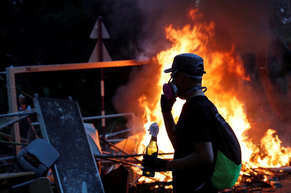 Další vlna demonstrací v Hongkongu (12. 11. 2019)