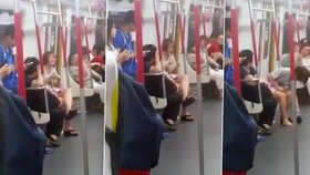 Žena dostala hysterický záchvat poté, co se jí vybil mobil v metru.
