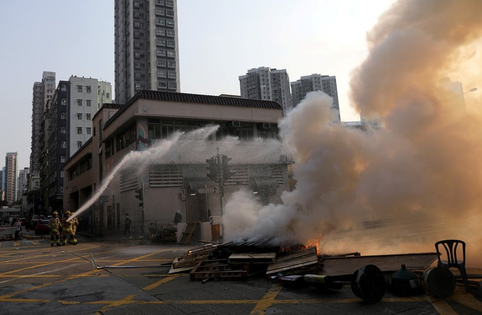 Protesty v Hongkongu (20. 10. 2019)