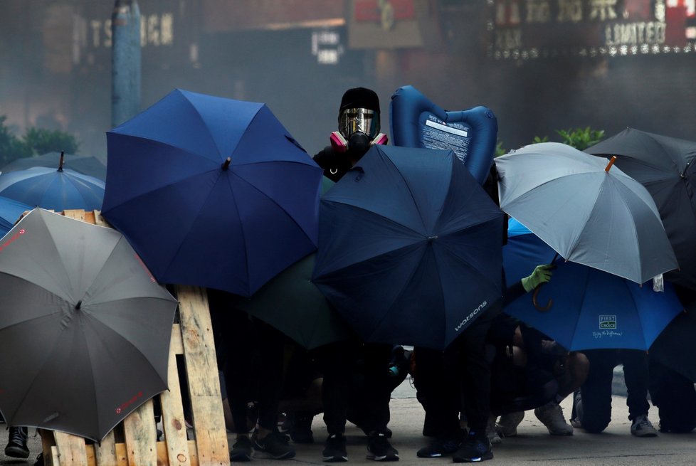 Protesty v Hongkongu (20. 10. 2019)