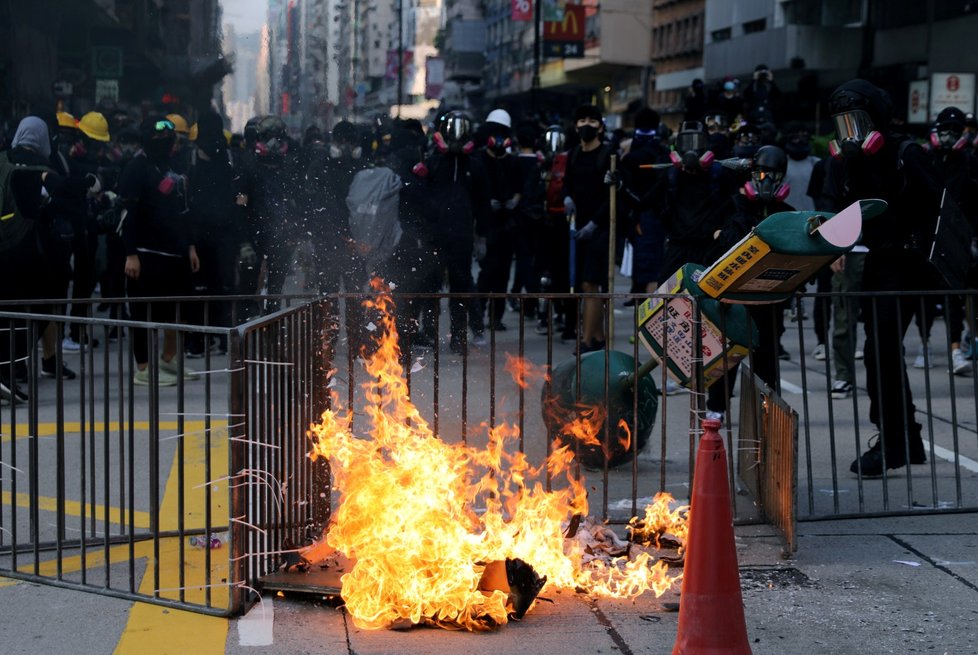 Protesty v Hongkongu (20. 10. 2019)