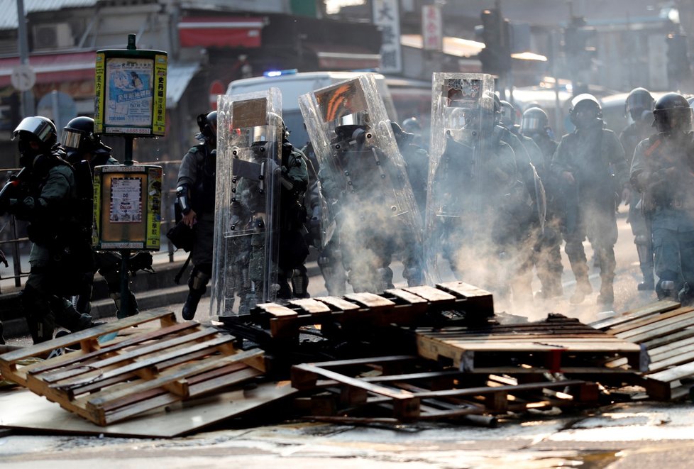 Protesty v Hongkongu (20. 10. 2019)