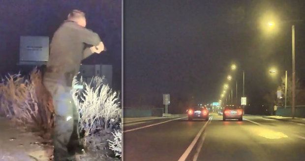 Zběsilou jízdu volkswagenu nezastavila ani policejní střelba: Řidič na letiště nedojel