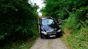 Řidič auto nechal na lesní cestě u Hořovic, vběhl ale přímo do cesty psovodovi