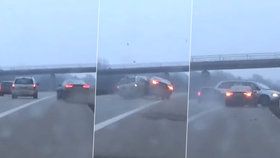 Šílená honička zloděje aut s policií: V rychlosti 240 km/h to „napálil“ do vozu s třemi dětmi.