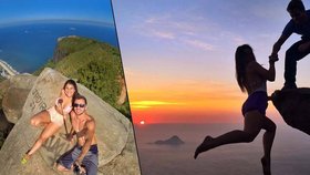Leonardo Edson Pereira a Victoria Medeiros Nader nafotili mrazivé fotografie, na kterých visí na hraně hory Pedra da Gávea v Riu.